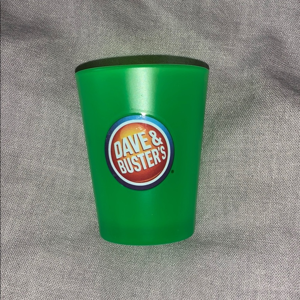 DAVE & BUSTERS NEON GREEN SHOT GLASS 💚